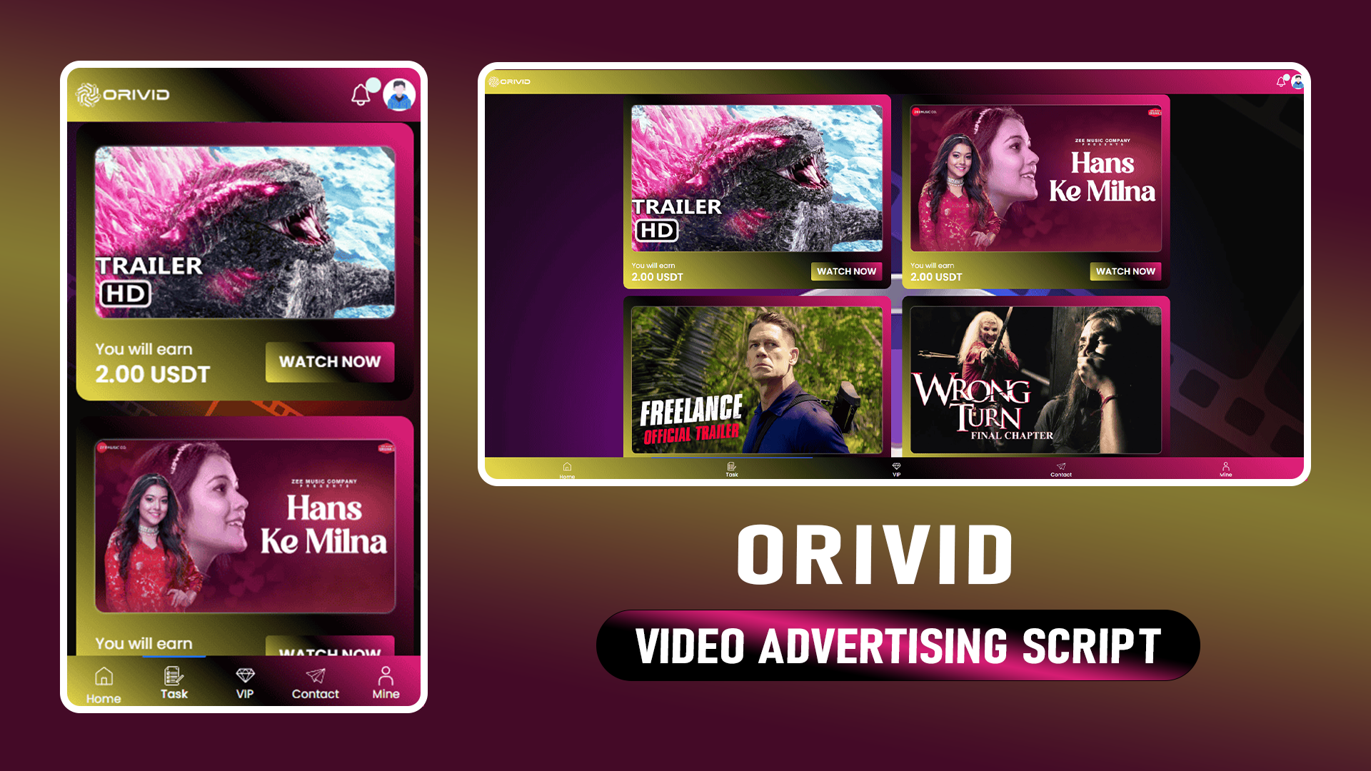 Orivid - Video Advertising Platform With Make Money Feature